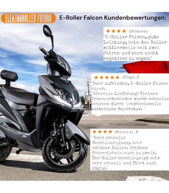 Elektroroller 'FALCON Double', pure black