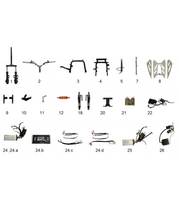 Elektroroller Ersatzteil, HAWK, Mechanisch 1
