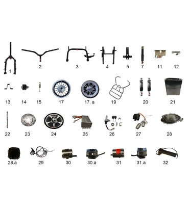 Elektroroller Ersatzteil, Classico WS, Mechanisch 1