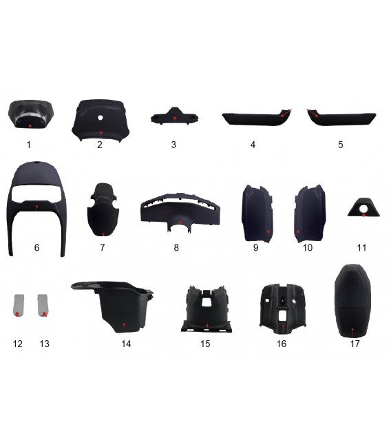 Elektroroller Ersatzteil, ROBO, Kunststoff 1