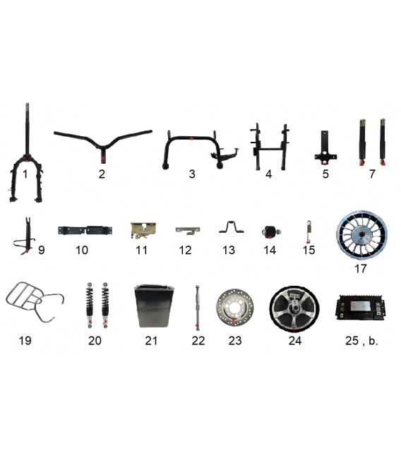 Elektroroller Ersatzteil, Classico, 1. Mechanisch