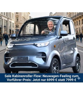 Kabinenroller 'Flow Li', 45 km/h, bis zu 140 km Reichweite,  Lithium-Akku