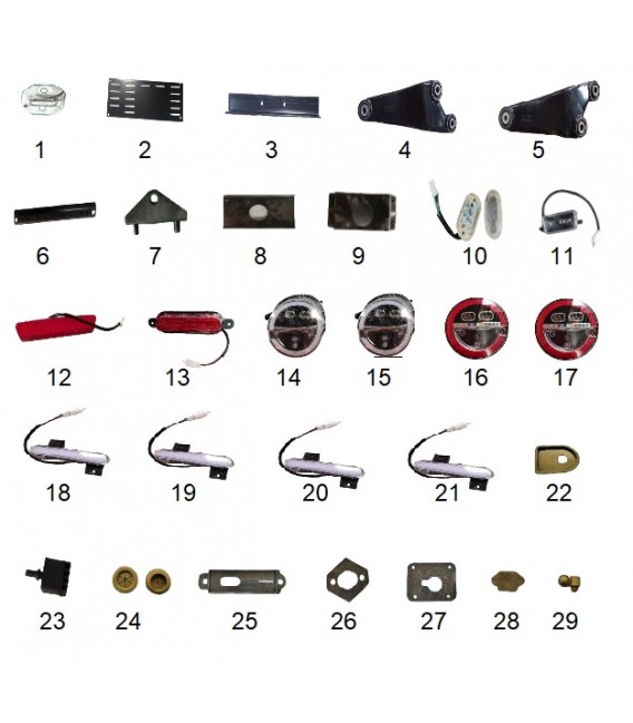 Ersatzteile Elektronik, mechanische Teile Dora