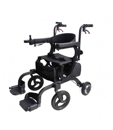 2-in-1 Hybrid E-Rollator & Elektrischer Rollstuhl "Aktiv-Begleiter Pro"
