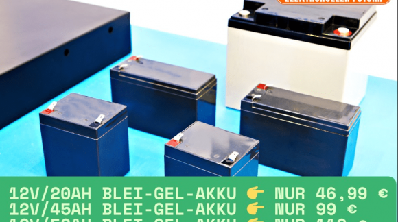 Top-Angebot: Günstige Blei-Gel-Akkus für E-Mobile & Kabinenroller bei Elektroroller Futura