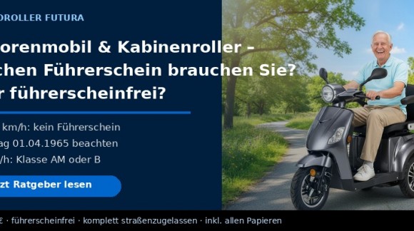 Seniorenmobil & Kabinenroller – Welchen Führerschein brauchen Sie? Oder führerscheinfrei?